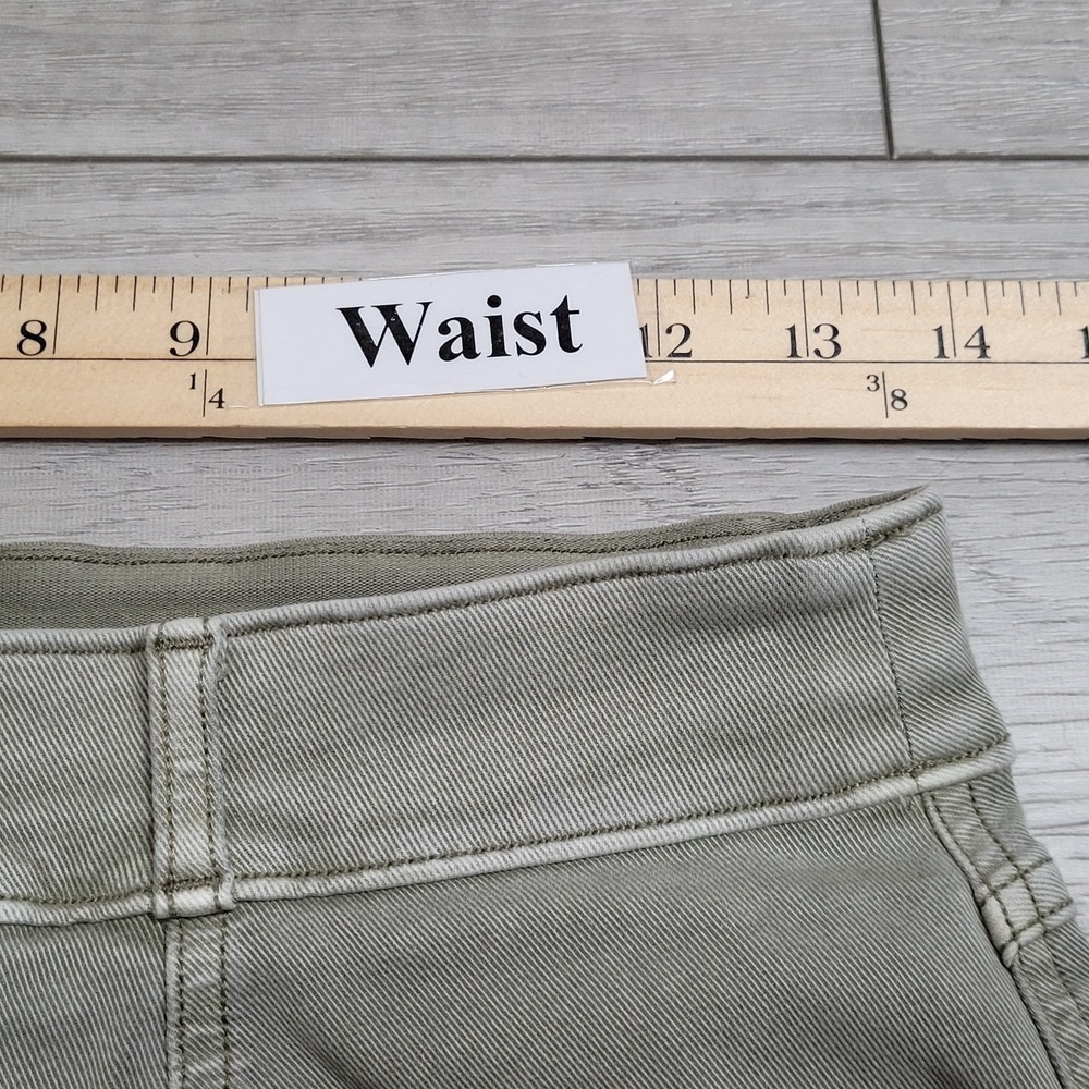 Spanx Pants Womens M Pale Sage Structured Twill Shaping High Rise Stretch Ankle - Picture 14 of 16